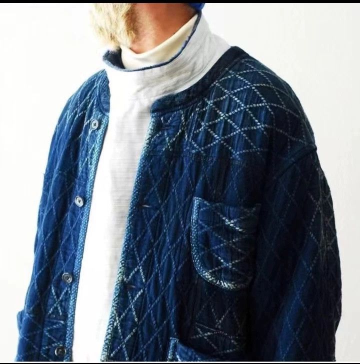 Porter Classic Kendo Diamond Pattern No-Collar Jacket