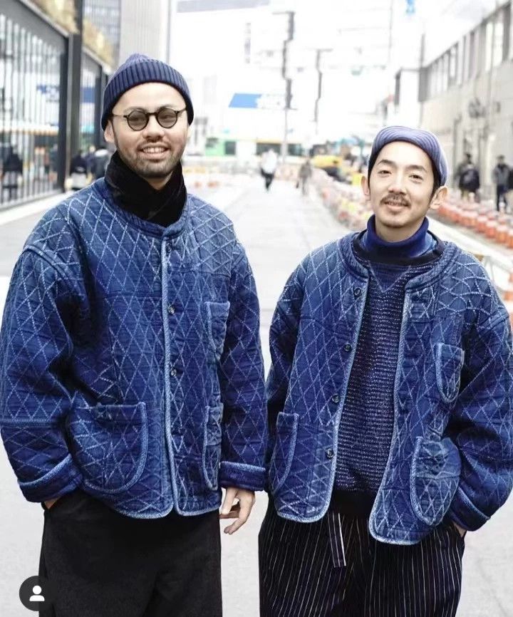 ジャケット・アウター KENDO DIAMOND PATTERN NO-COLLAR JACKET Porter Classic Kendo Diamond Pattern No-Collar Jacket
