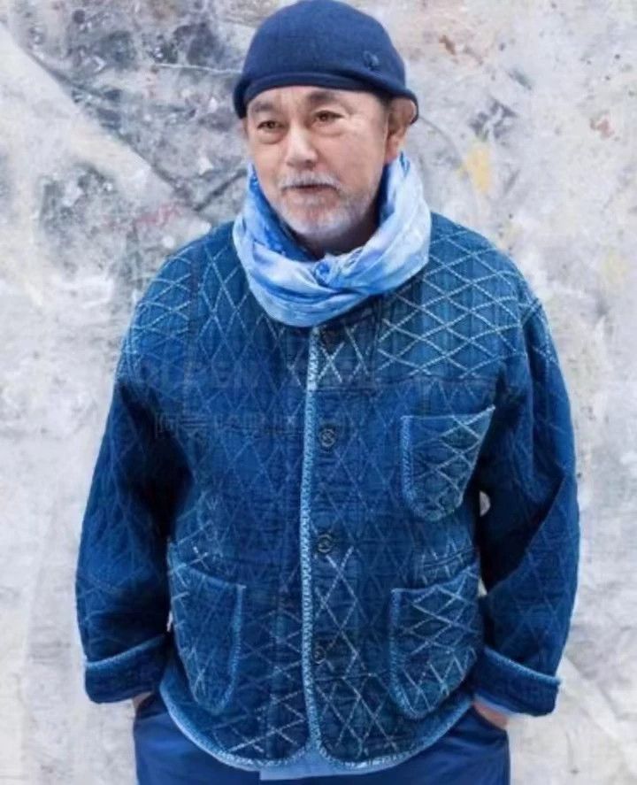 ジャケット・アウター KENDO DIAMOND PATTERN NO-COLLAR JACKET