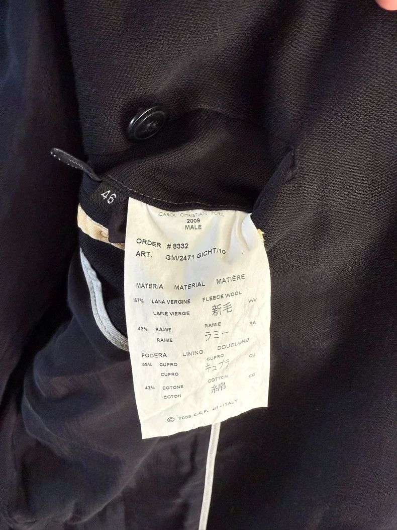 Carol Christian Poell Carol Christian Poell Long Coat with Double Cuffs Size US L / EU 52-54 / 3 - 5 Thumbnail