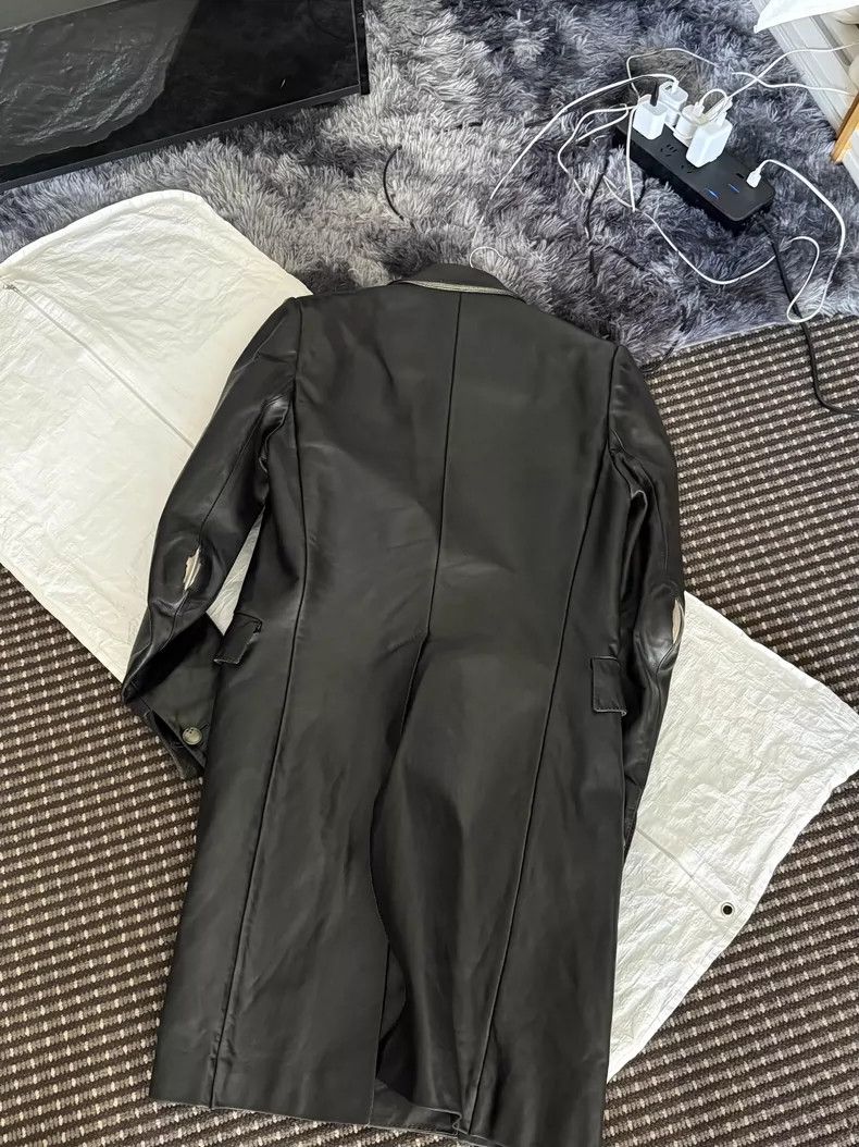 Carol Christian Poell Black Leather Long Coat by Carol Christian Poell Size US L / EU 52-54 / 3 - 2 Thumbnail