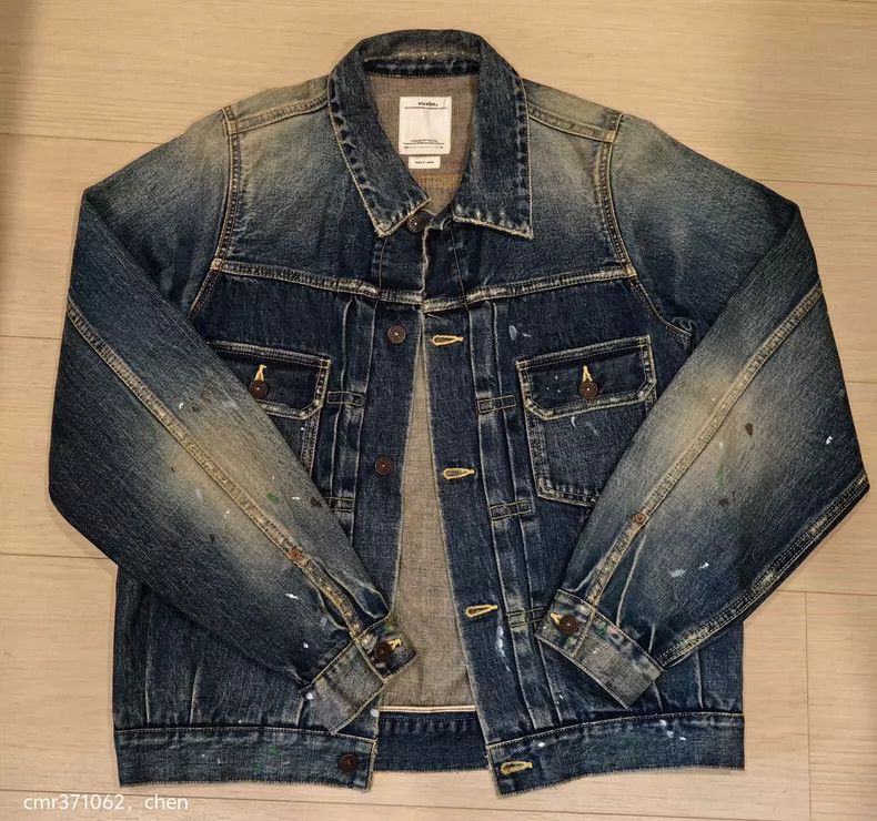 Visvim VISVIM Jumbo Damaged Denim Jacket 18AW Size US S / EU 44-46 / 1 - 8 Thumbnail