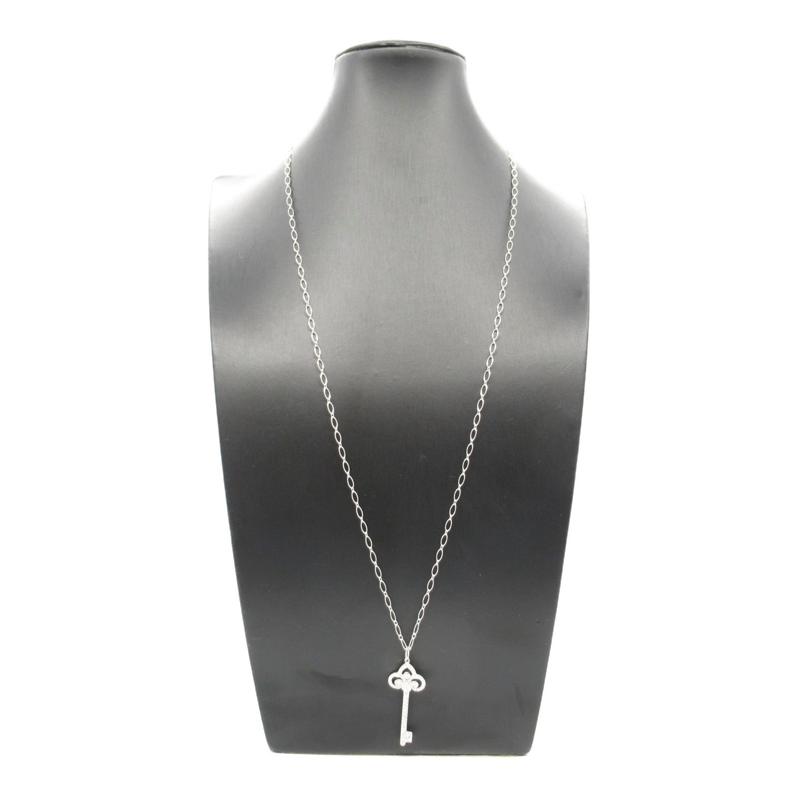 Tiffany & Co. Tiffany & Co. Tiffany & Co. Fleur de Lis Key Pt950 Au750 Diamond Necklace Metal Necklace Size ONE SIZE - 6 Thumbnail