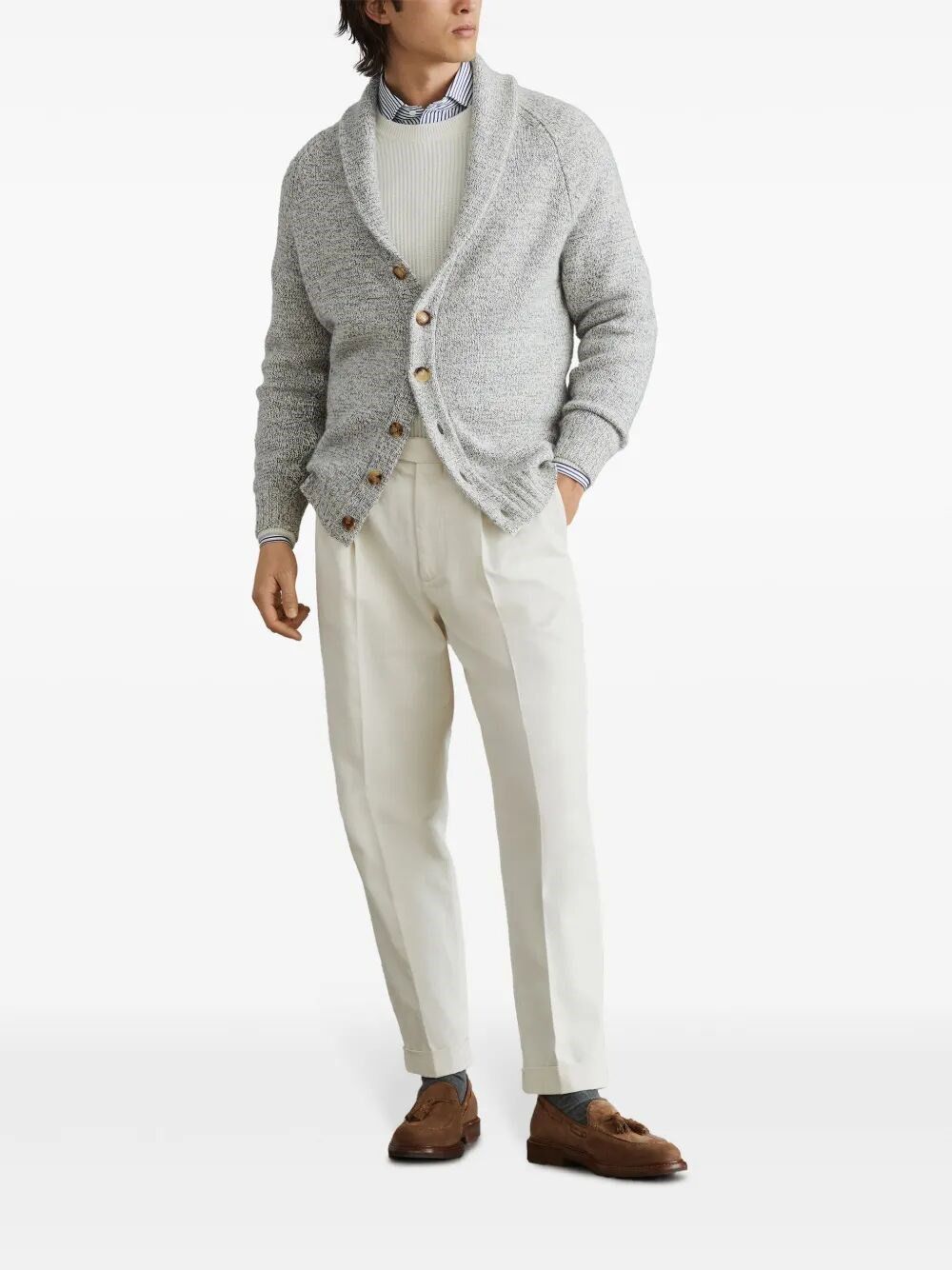 Brunello Cucinelli English Rib Knit Sweater Size US XXL / EU 58 / 5 - 2 Thumbnail