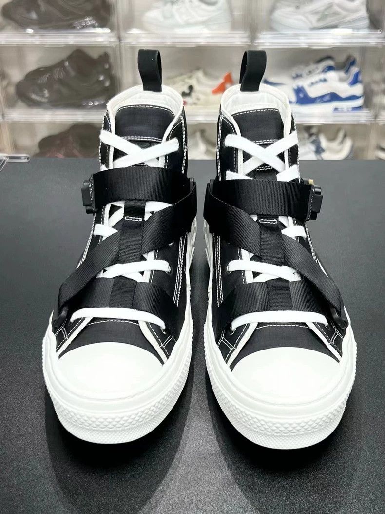 Dior DIOR B23 High Top Sneakers Black and White Size US 10 / EU 43 - 5 Thumbnail