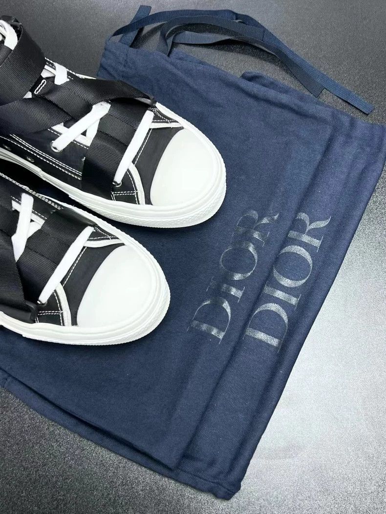 Dior DIOR B23 High Top Sneakers Black and White Size US 10 / EU 43 - 8 Thumbnail