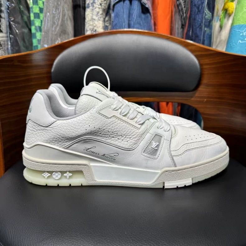 Louis Vuitton LV Trainer 54 White Cement Sneakers Size US 8 / EU 41 - 3 Thumbnail