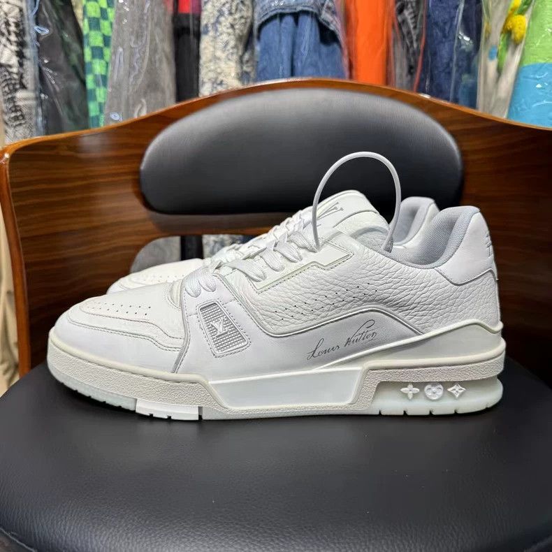 Louis Vuitton LV Trainer 54 White Cement Sneakers Size US 8 / EU 41 - 5 Thumbnail