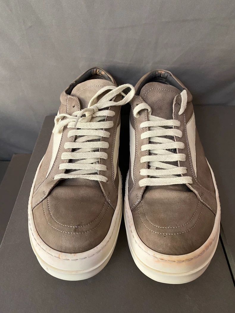 Rick Owens Rick Owens Brown Leather Low-Top Sneakers Size US 11 / EU 44 - 2 Thumbnail