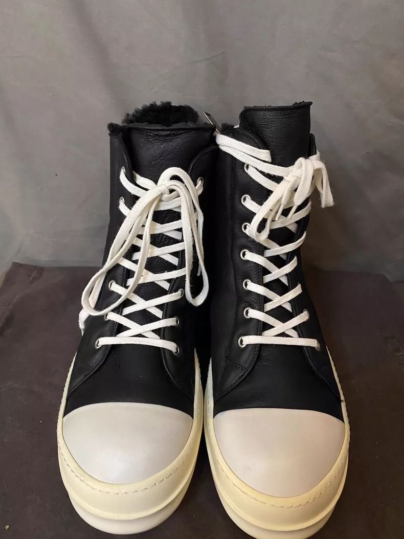 Rick Owens Rick Owens High-Top Leather Sneakers for Men Size US 11 / EU 44 - 2 Thumbnail