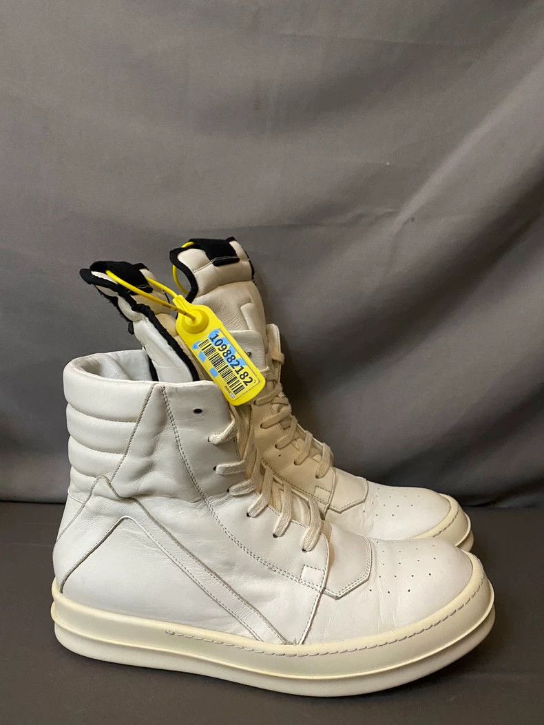 Rick Owens Rick Owens White High Top Sneakers Size US 7 / EU 40 - 3 Thumbnail