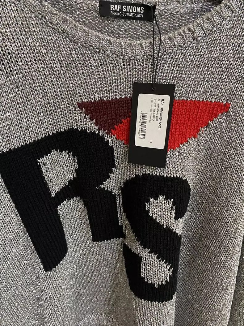 Raf Simons Raf Simons Silver Glitter Sweater with Tags Size US S / EU 44-46 / 1 - 2 Thumbnail