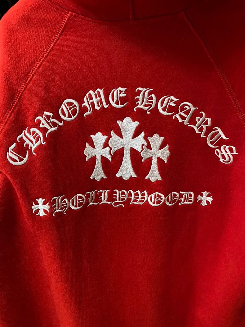 Chrome Hearts Chrome Hearts Red Zip-Up Hoodie Jacket Size US S / EU 44-46 / 1 - 3 Thumbnail