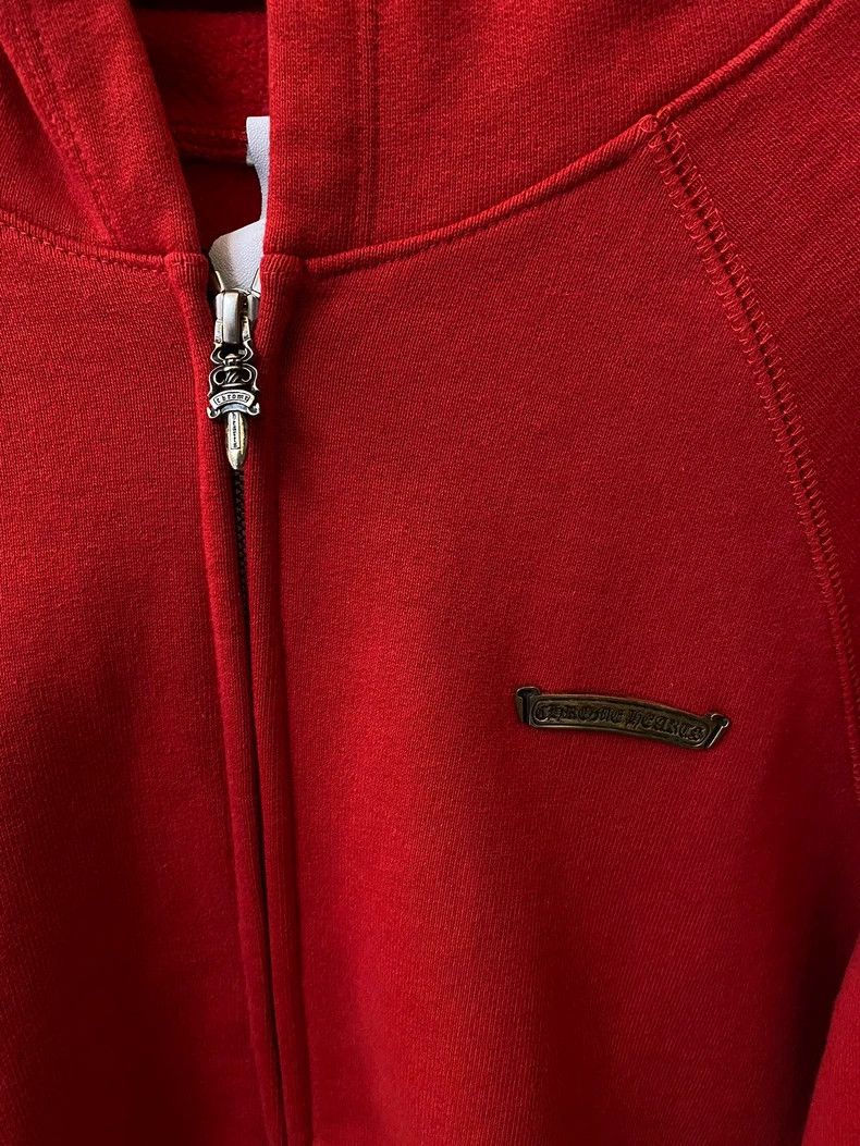Chrome Hearts Chrome Hearts Red Zip-Up Hoodie Jacket Size US S / EU 44-46 / 1 - 4 Thumbnail