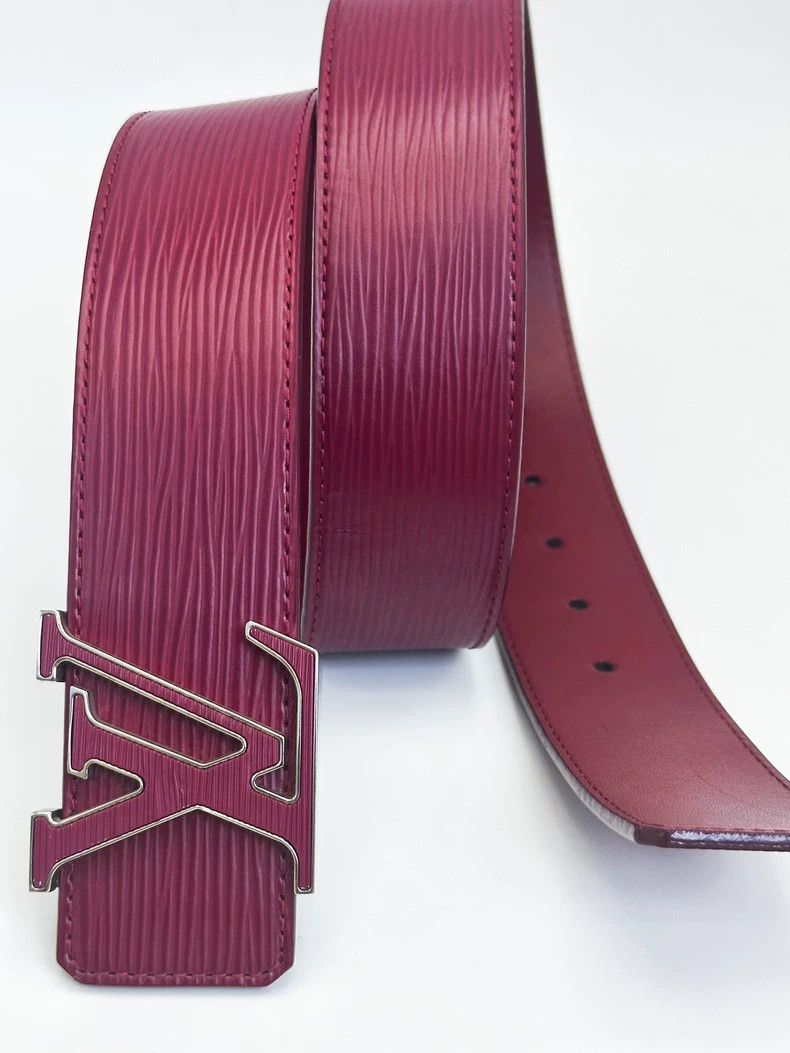 Louis Vuitton Louis Vuitton Pink Leather Belt 4CM Size ONE SIZE - 6 Thumbnail