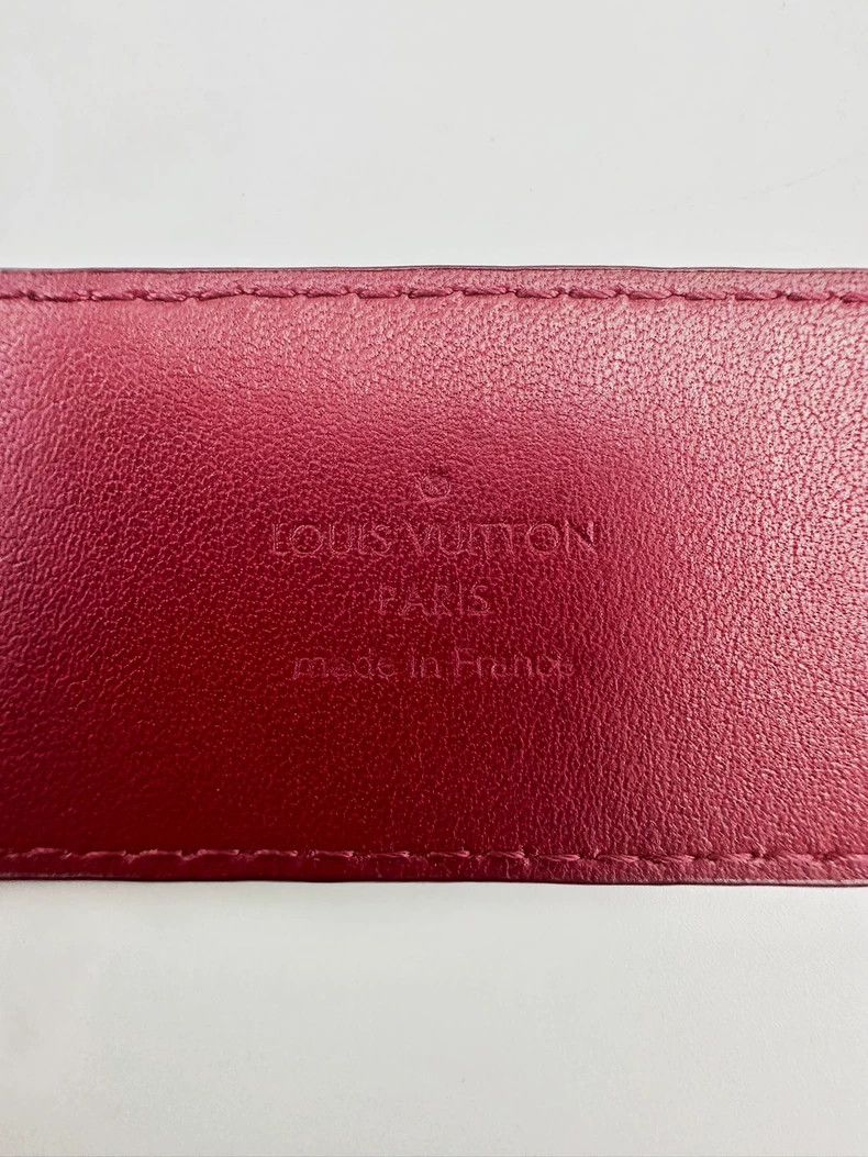 Louis Vuitton Louis Vuitton Pink Leather Belt 4CM Size ONE SIZE - 8 Thumbnail