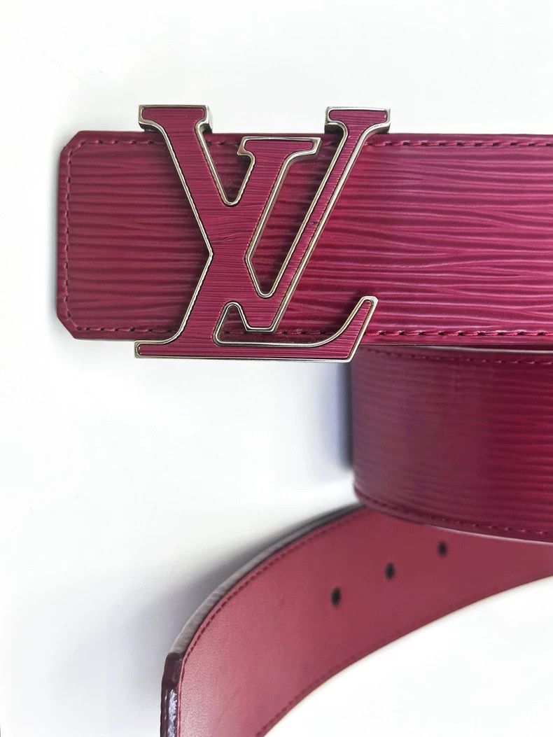 Louis Vuitton Louis Vuitton Pink Leather Belt 4CM Size ONE SIZE - 5 Thumbnail
