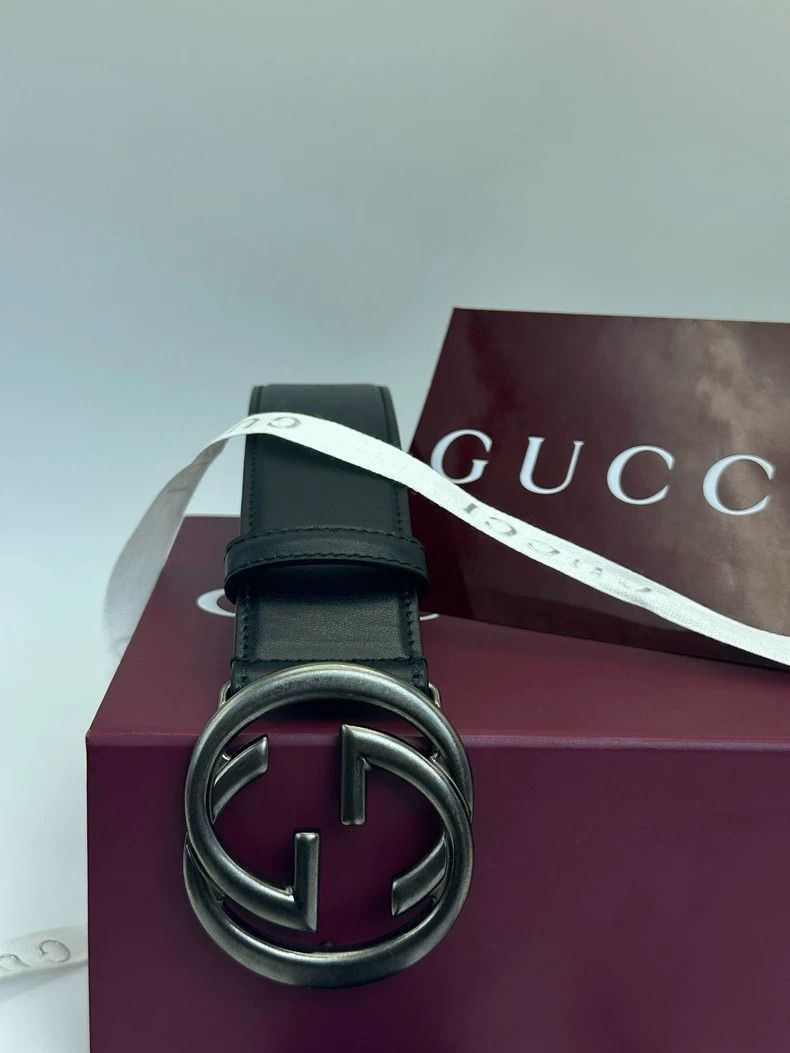 Gucci Gucci Interlocking G Buckle Leather Belt Size ONE SIZE - 6 Thumbnail