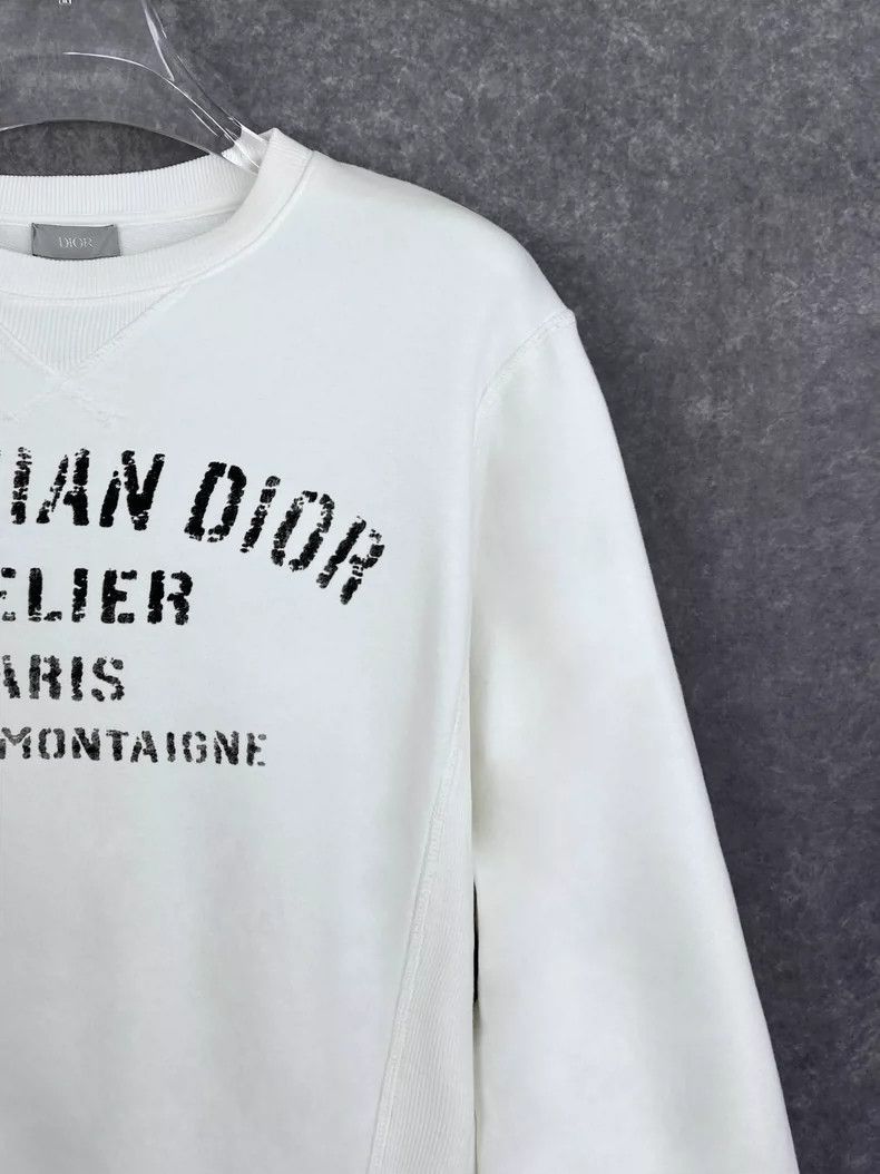 Dior DIOR White Casual Long Sleeve Sweatshirt for Men Size US S / EU 44-46 / 1 - 5 Thumbnail