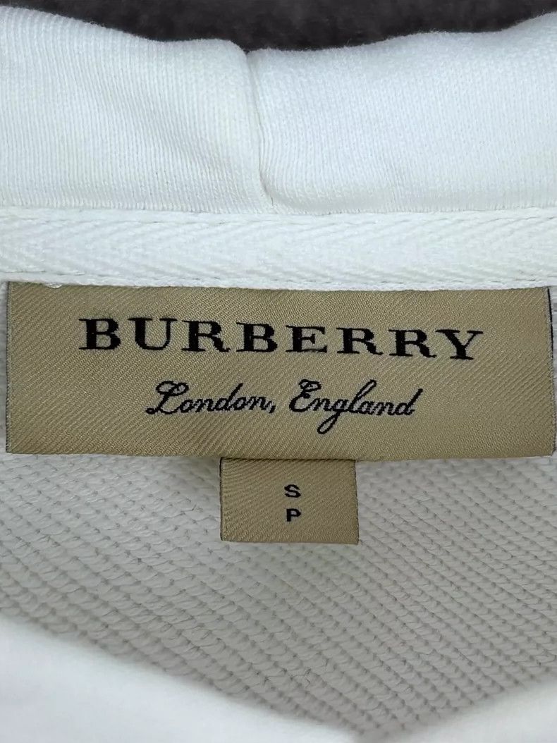 Burberry Burberry White Hooded Sweatshirt with Pocket Size US S / EU 44-46 / 1 - 7 Thumbnail