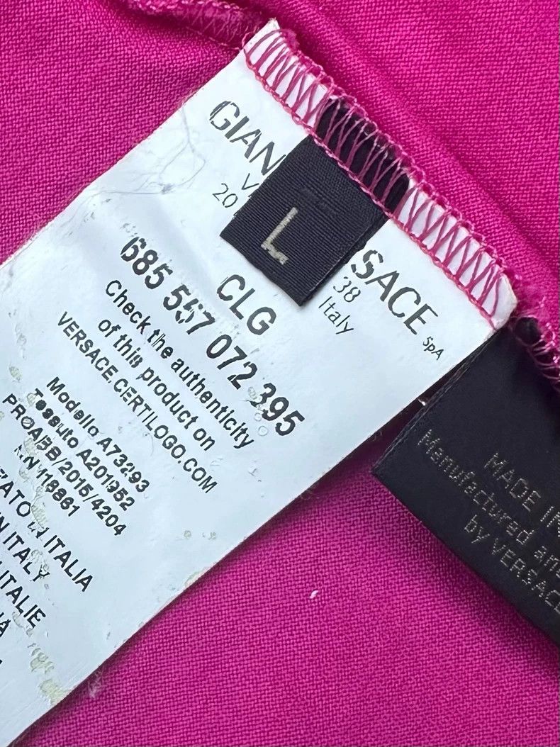 Versace Versace Embroidered Logo Pink T-Shirt Size US L / EU 52-54 / 3 - 9 Thumbnail