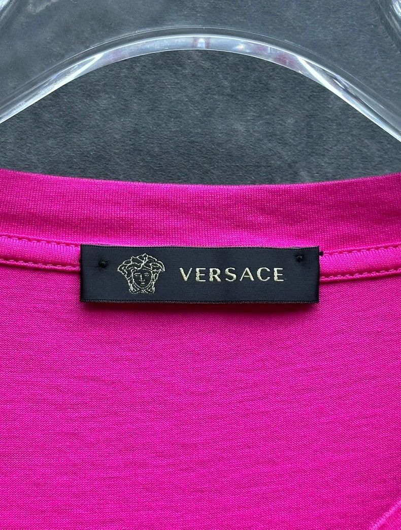 Versace Versace Embroidered Logo Pink T-Shirt Size US L / EU 52-54 / 3 - 7 Thumbnail