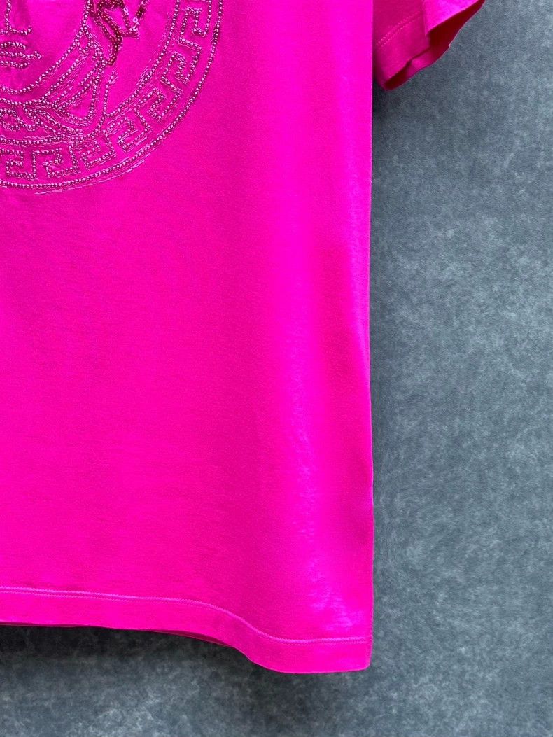 Versace Versace Embroidered Logo Pink T-Shirt Size US L / EU 52-54 / 3 - 3 Thumbnail