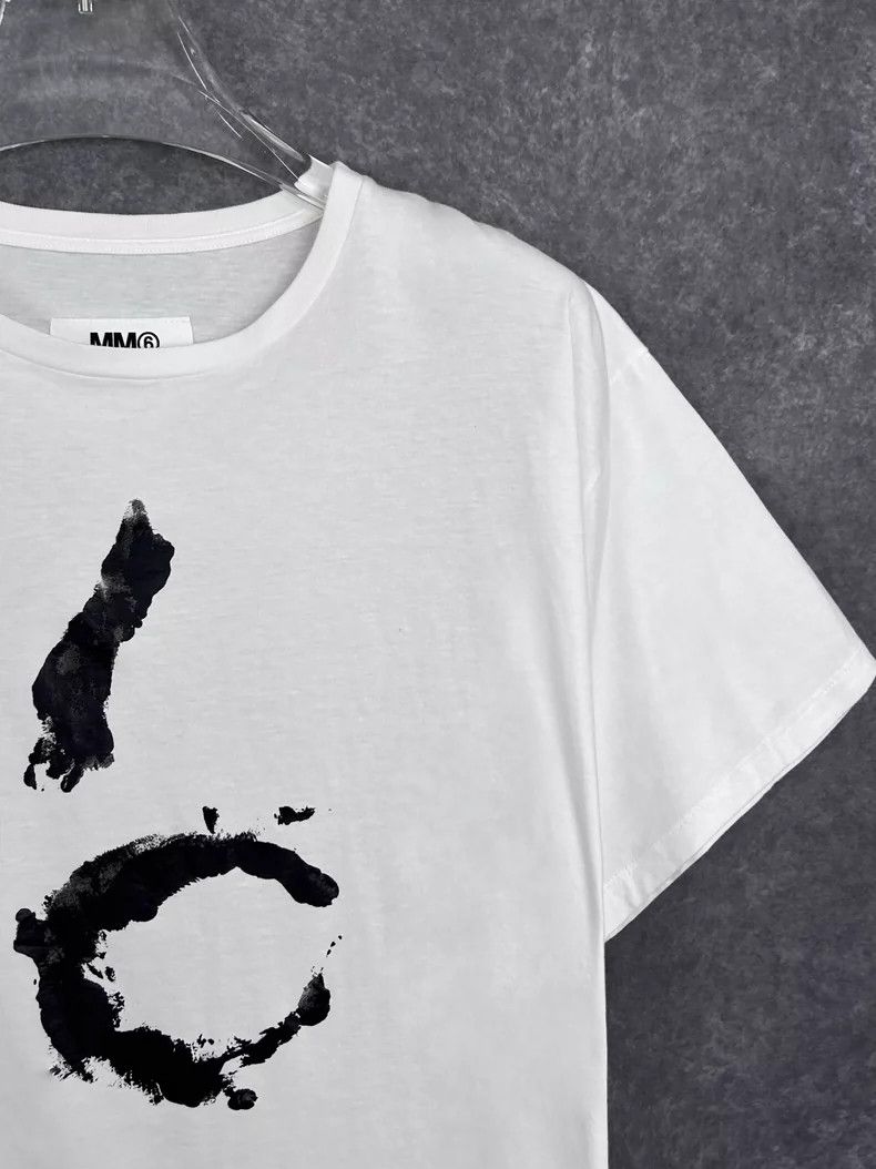 Maison Margiela Maison Margiela Logo Print White T-Shirt Size US XS / EU 42 / 0 - 5 Thumbnail