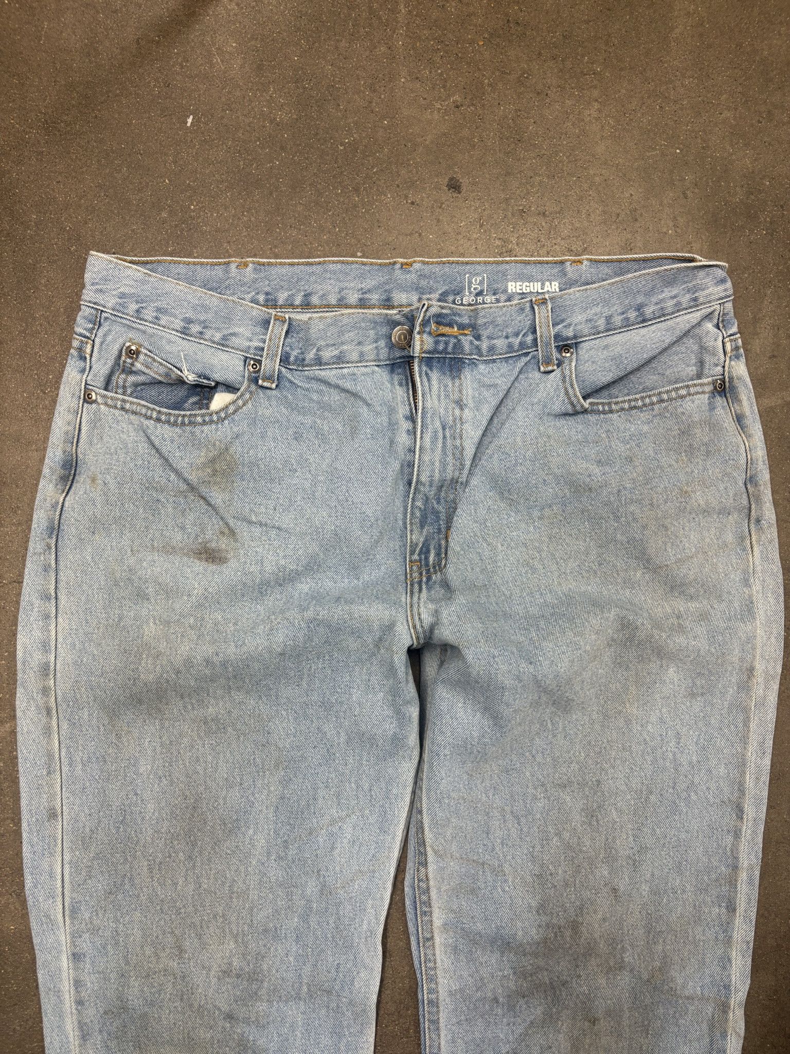Wrangler Vintage Light Wash Denim George Straight Jeans Size US 38 / EU 54 - 3 Thumbnail