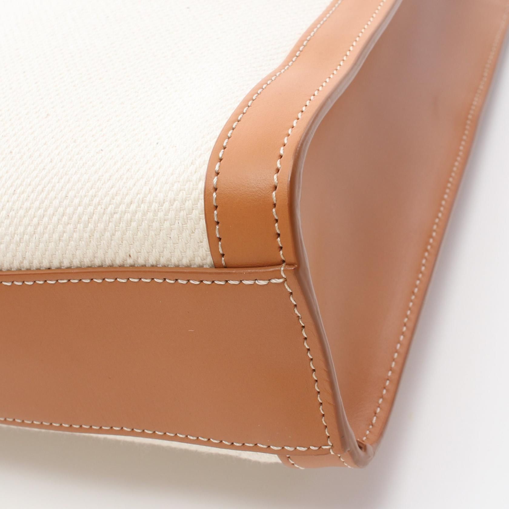 Celine Celine Celine Small Vertical Cabas Canvas Leather 2way Tote Bag Canvas Tote Bag 192082BNZ DUTY FREE for USA Size ONE SIZE - 6 Thumbnail