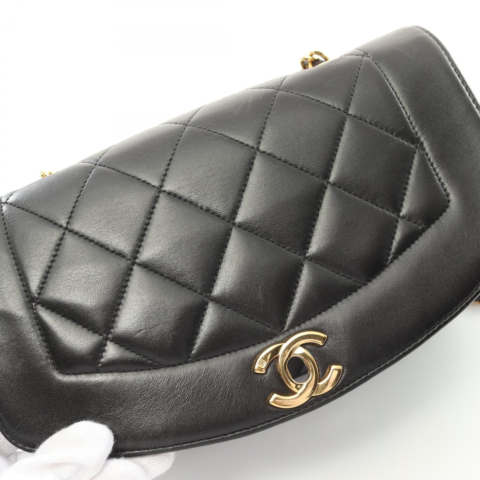 Chanel Chanel Chanel Matelasse Diana Flap Lambskin Shoulder Bag Leather Shoulder Bag A01164 Size ONE SIZE - 7 Thumbnail