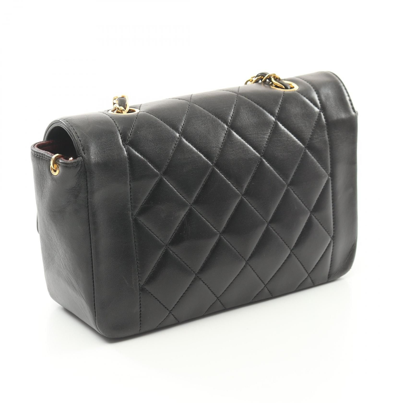 Chanel Chanel Chanel Matelasse Diana Flap Lambskin Shoulder Bag Leather Shoulder Bag A01164 Size ONE SIZE - 2 Thumbnail