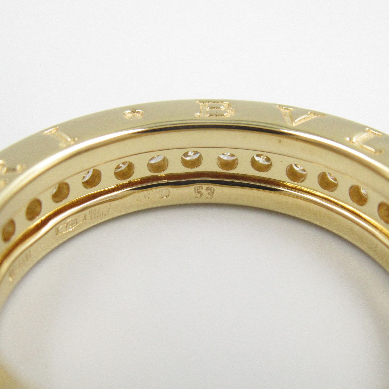 Bvlgari Bvlgari Bvlgari B-zero1 Au750 Diamond Ring Size 12 Leather Ring Size ONE SIZE - 5 Thumbnail