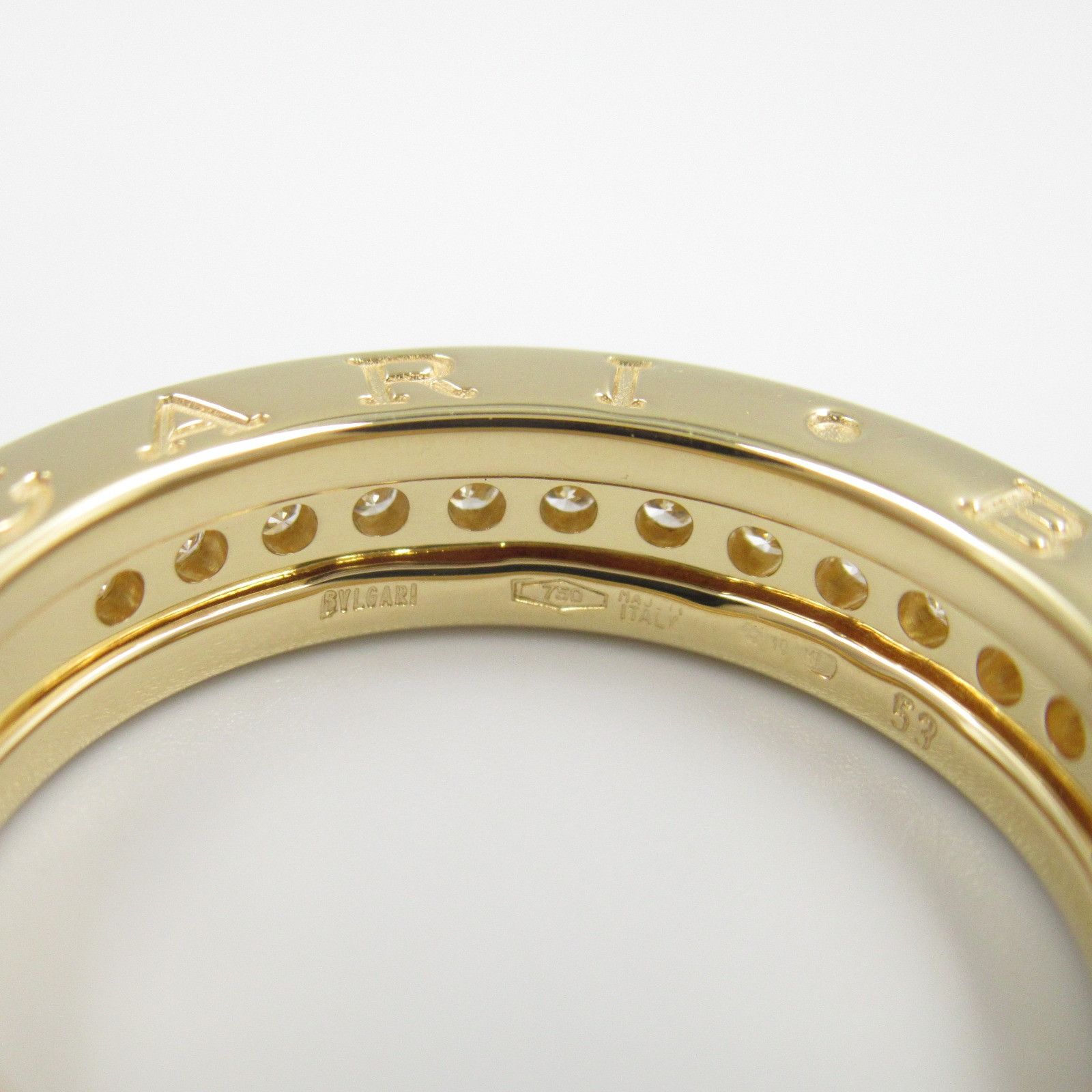 Bvlgari Bvlgari Bvlgari B-zero1 Au750 Diamond Ring Size 12 Leather Ring Size ONE SIZE - 4 Thumbnail