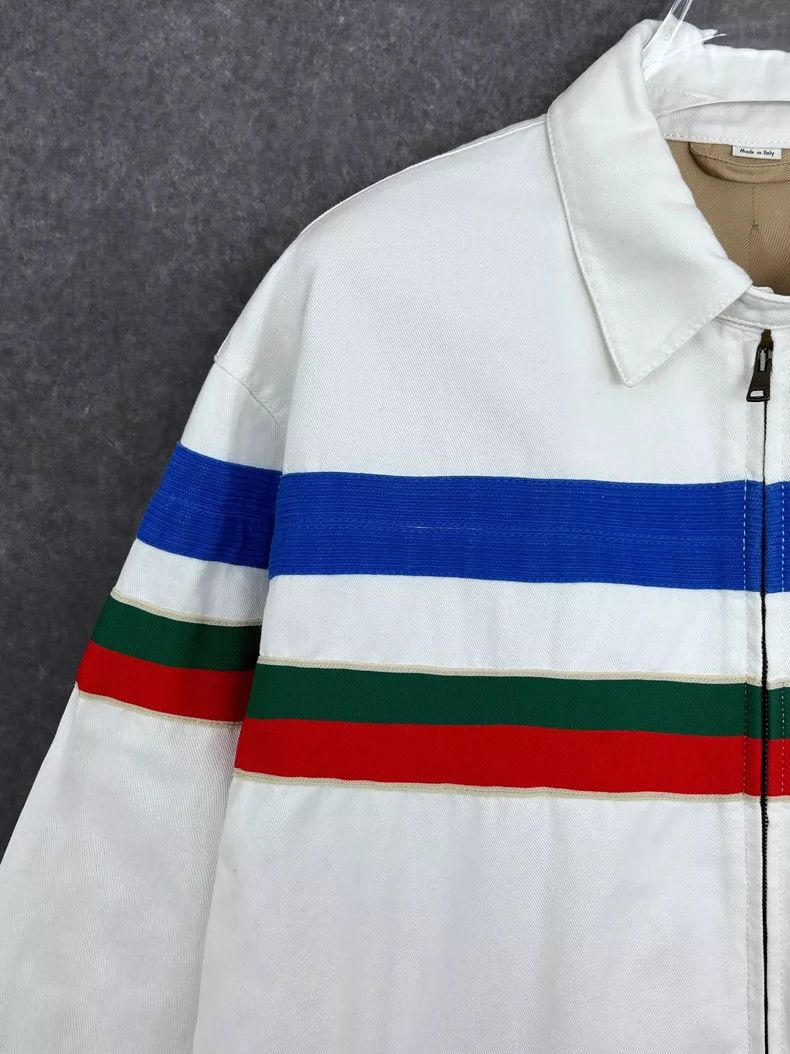Gucci GUCCI Striped Zipper Casual Jacket for Men Size US L / EU 52-54 / 3 - 6 Thumbnail