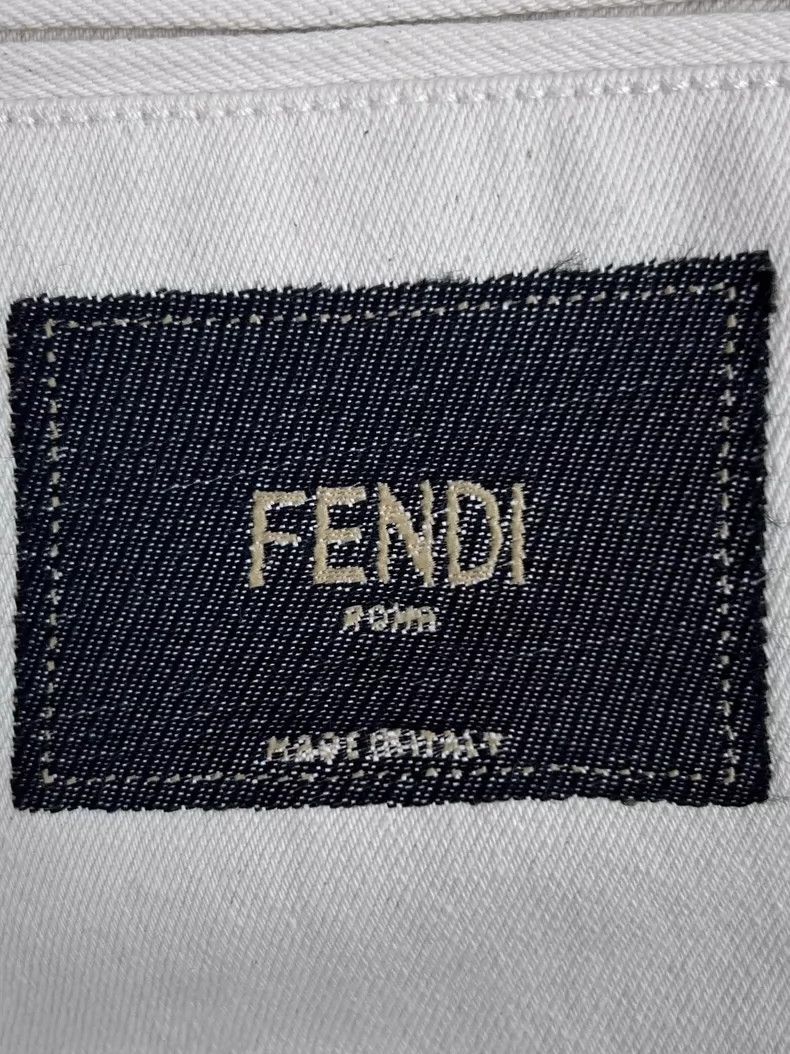 Fendi FENDI White Straight Leg Denim Pants for Men Size US 31 - 8 Thumbnail