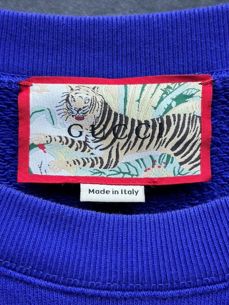 Gucci GUCCI Tiger Print Pullover Sweatshirt for Men Size US L / EU 52-54 / 3 - 7 Thumbnail