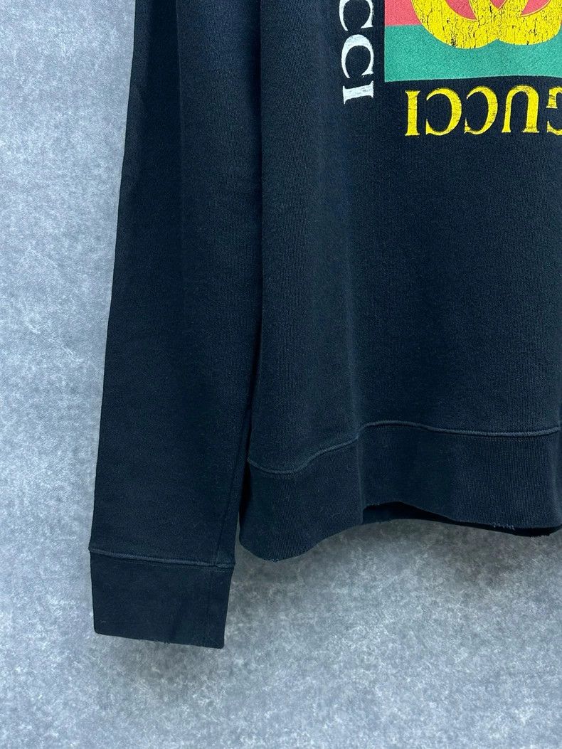 Gucci Gucci Black Retro Logo Print Hoodie Size US XL / EU 56 / 4 - 4 Thumbnail