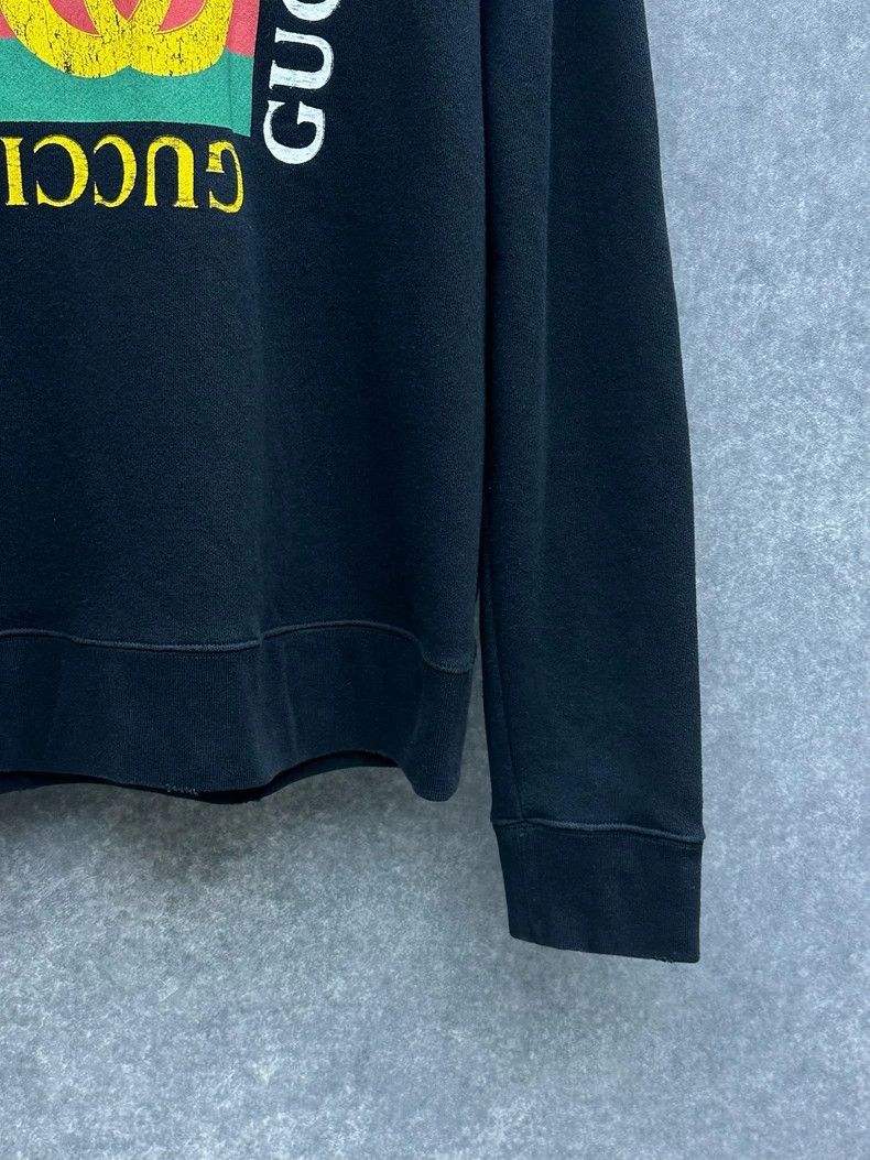 Gucci Gucci Black Retro Logo Print Hoodie Size US XL / EU 56 / 4 - 3 Thumbnail