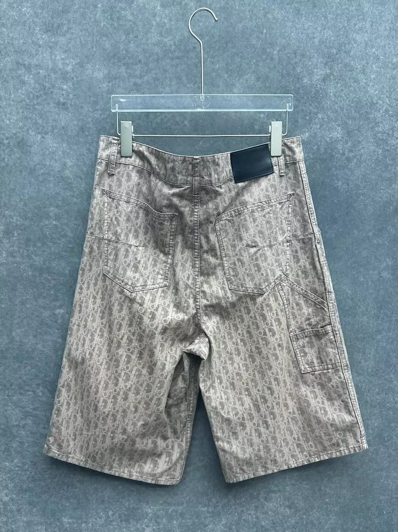 Dior DIOR Logo Print Cotton Denim Shorts for Men Size US 31 - 2 Thumbnail