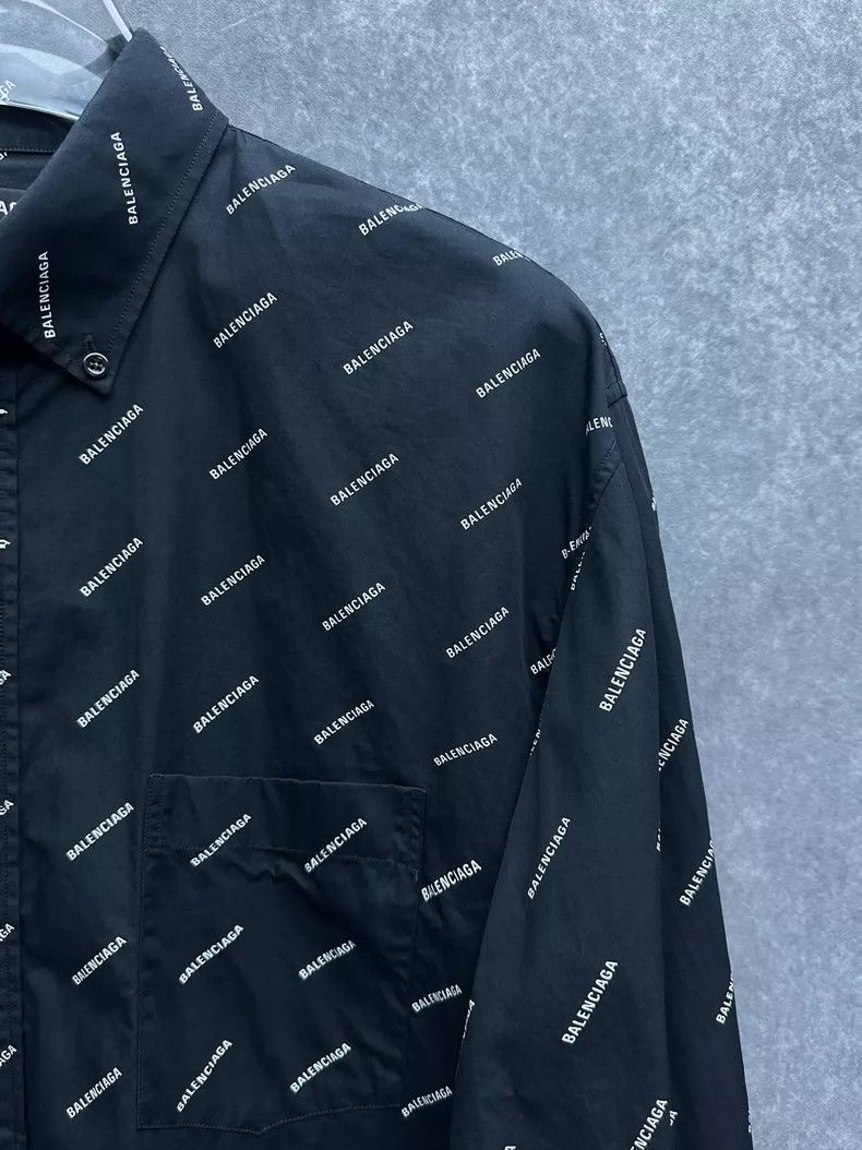 Balenciaga Balenciaga Logo Print Long Sleeve Casual Shirt Size US M / EU 48-50 / 2 - 5 Thumbnail