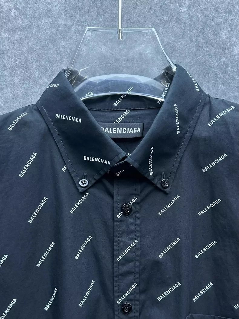 Balenciaga Balenciaga Logo Print Long Sleeve Casual Shirt Size US M / EU 48-50 / 2 - 8 Thumbnail