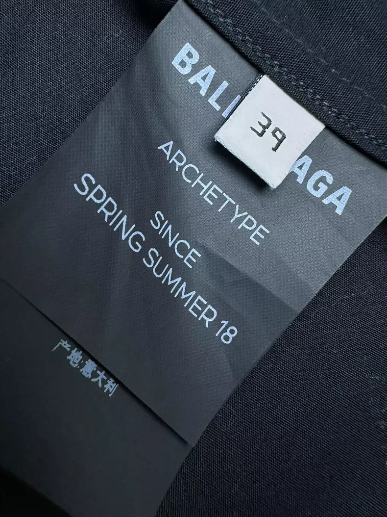 Balenciaga Balenciaga Logo Print Long Sleeve Casual Shirt Size US M / EU 48-50 / 2 - 9 Thumbnail