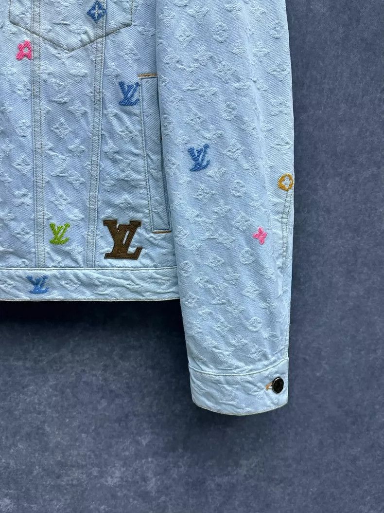 Louis Vuitton Louis Vuitton Tyler Embroidered Denim Jacket Size US L / EU 52-54 / 3 - 3 Thumbnail