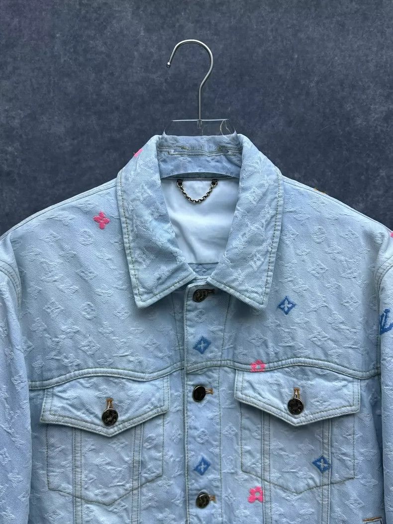 Louis Vuitton Louis Vuitton Tyler Embroidered Denim Jacket Size US L / EU 52-54 / 3 - 6 Thumbnail