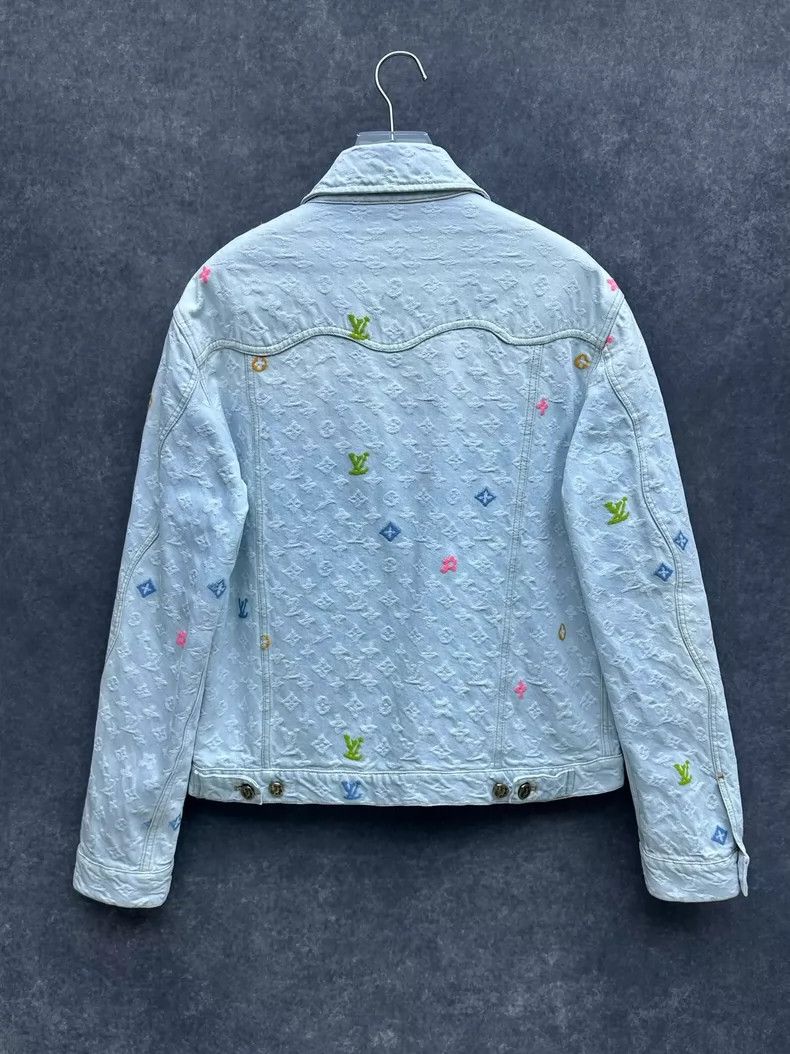 Louis Vuitton Louis Vuitton Tyler Embroidered Denim Jacket Size US L / EU 52-54 / 3 - 2 Thumbnail