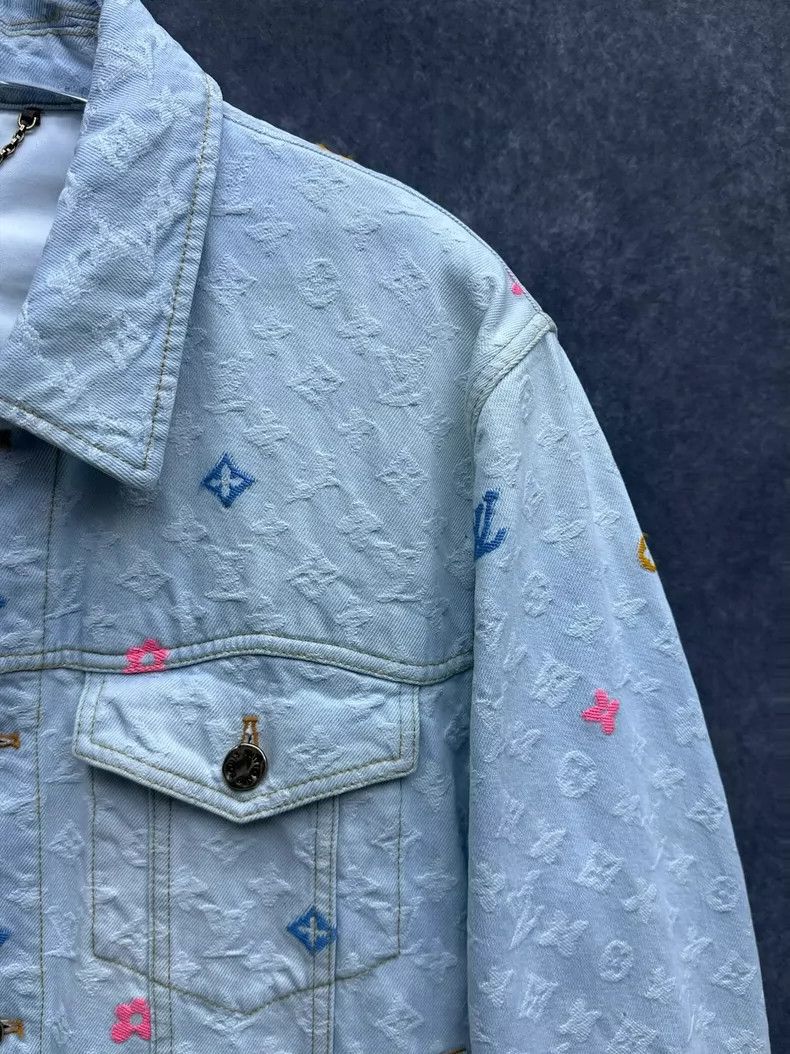 Louis Vuitton Louis Vuitton Tyler Embroidered Denim Jacket Size US L / EU 52-54 / 3 - 5 Thumbnail