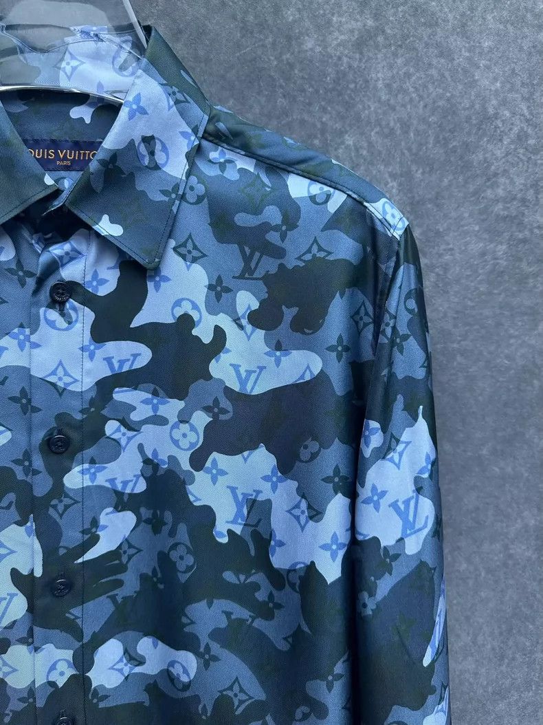 Louis Vuitton Louis Vuitton Camouflage Silk Long Sleeve Shirt Size US M / EU 48-50 / 2 - 5 Thumbnail