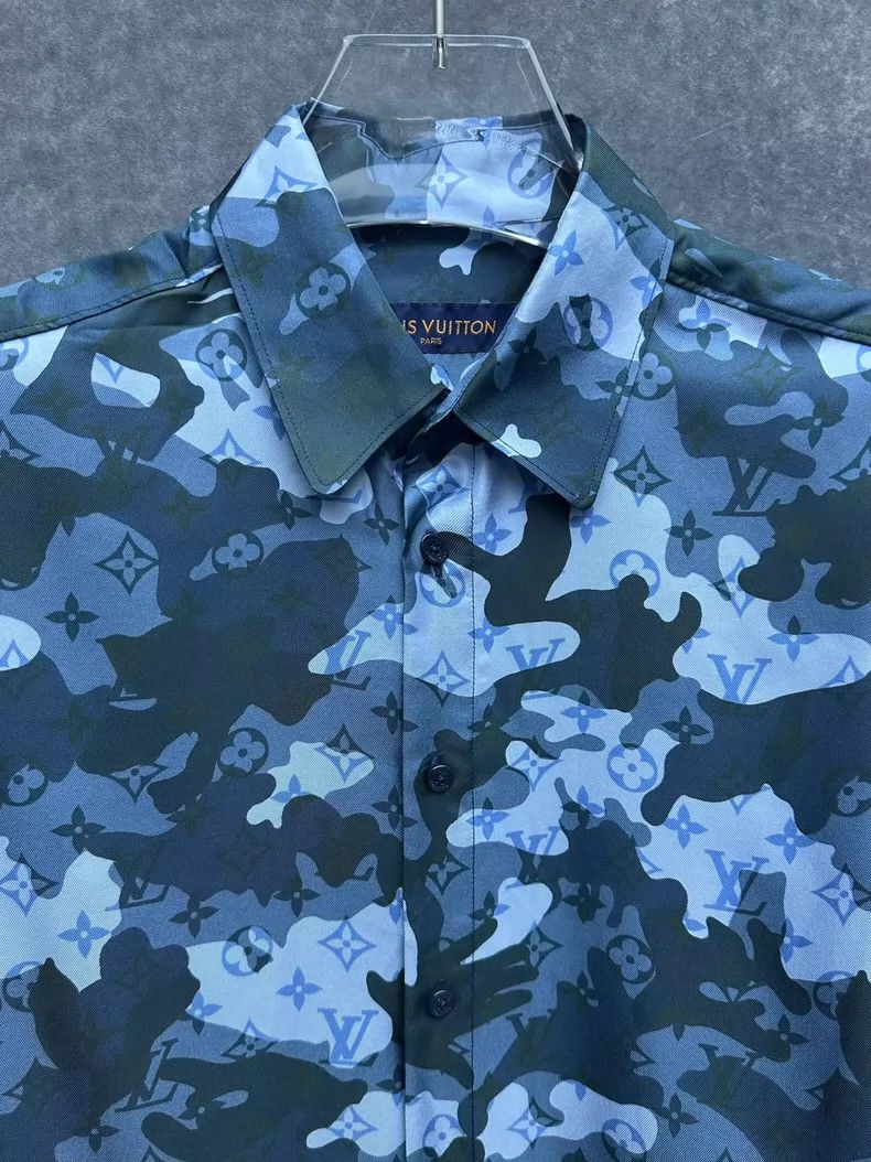 Louis Vuitton Louis Vuitton Camouflage Silk Long Sleeve Shirt Size US M / EU 48-50 / 2 - 8 Thumbnail