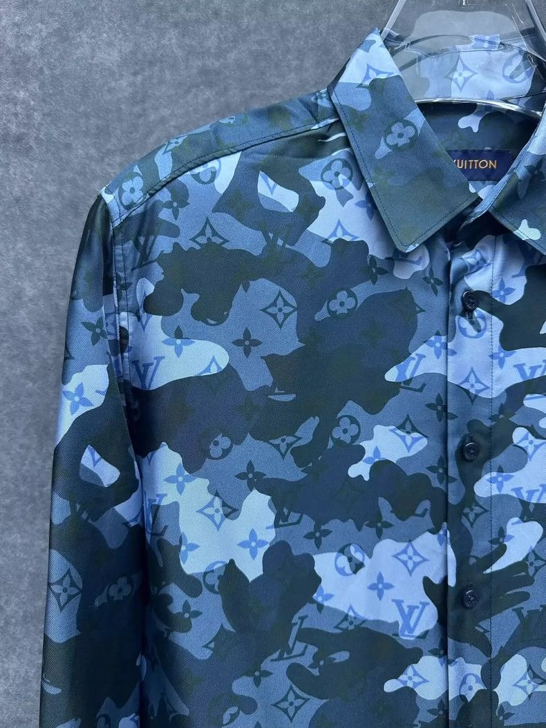 Louis Vuitton Louis Vuitton Camouflage Silk Long Sleeve Shirt Size US M / EU 48-50 / 2 - 6 Thumbnail